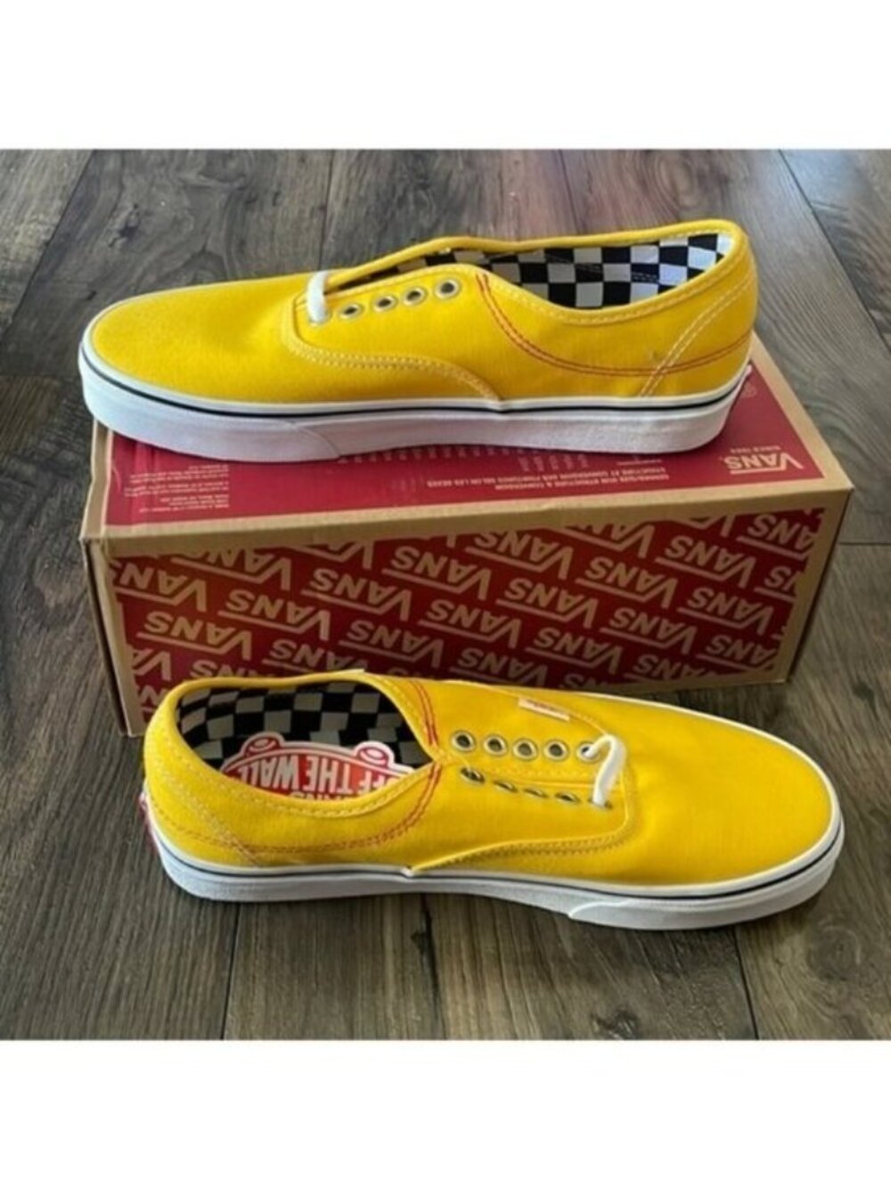 Vans Authentic HC DIY Women Size 5.5 Lemon Chrome Tag on Outside 0826 - Picture 3 of 8